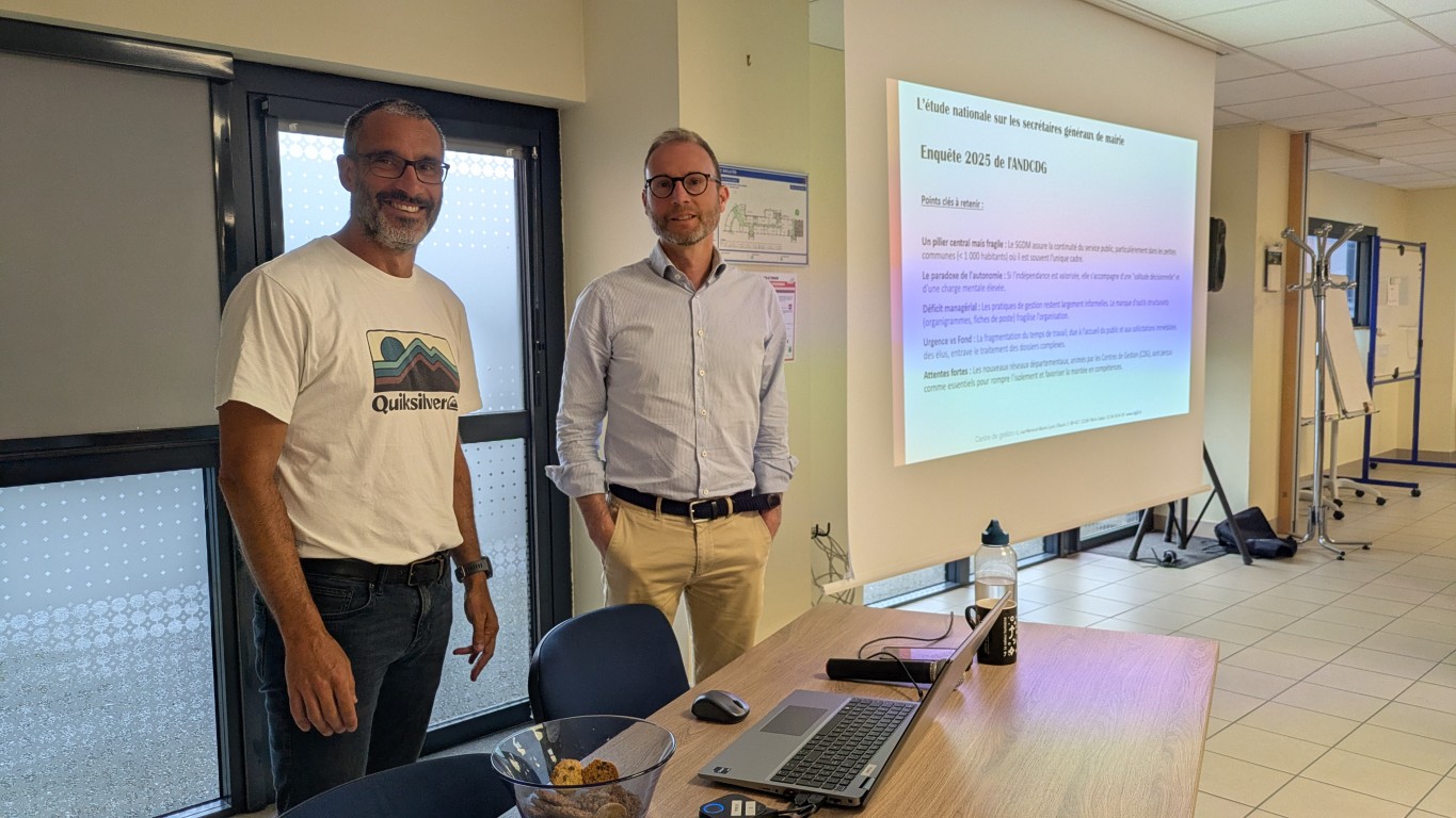Amaury Brandalise, DGS du CDG 22 et Arnaud Gouriou, en charge des Réseaux Professionnels