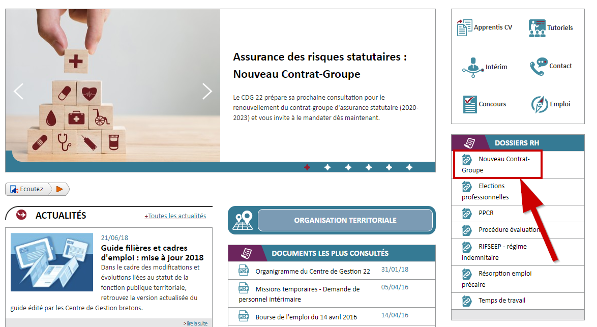 Le contrat groupe - situation 3