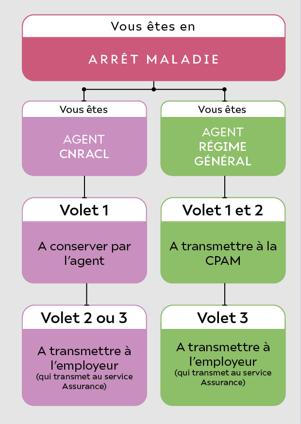 rappel sur les volets des arrets de travail - ARRET MALADIE