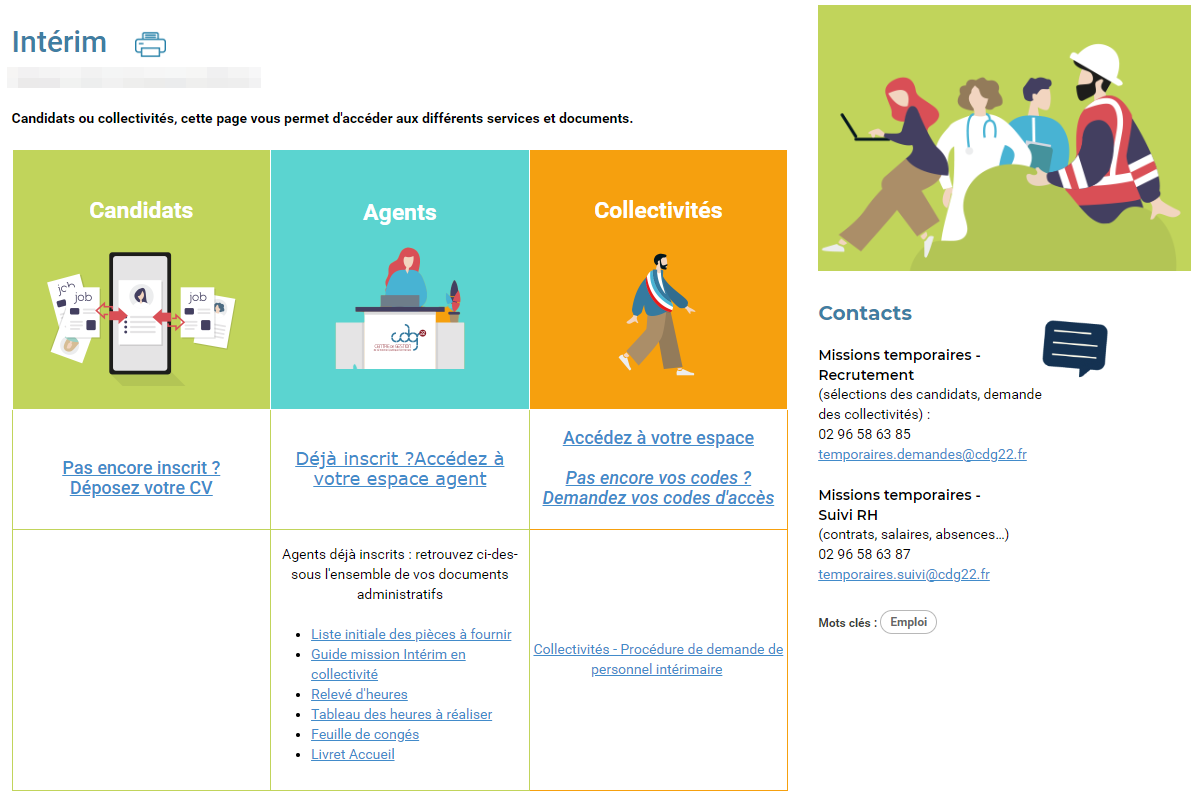 nouvelle page intérim