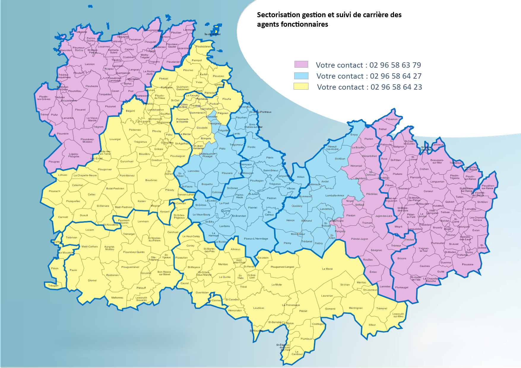 Carte Gestionnaires carrières Agents fonctionnaires